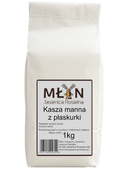 Kasza Manna z Płaskurki 1kg Młyn Jasienica