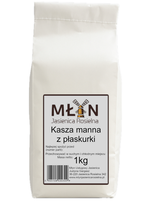Kasza Manna z Płaskurki 1kg Młyn Jasienica
