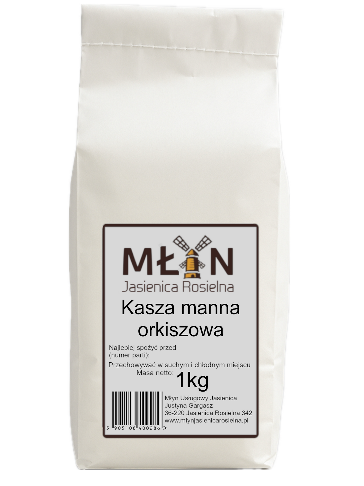 Kasza Manna Orkiszowa 1kg Młyn Jasienica
