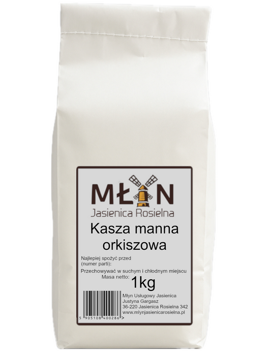 Kasza Manna Orkiszowa 1kg Młyn Jasienica