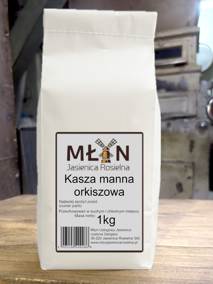 Kasza Manna Orkiszowa 1kg Młyn Jasienica